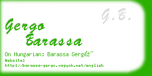 gergo barassa business card